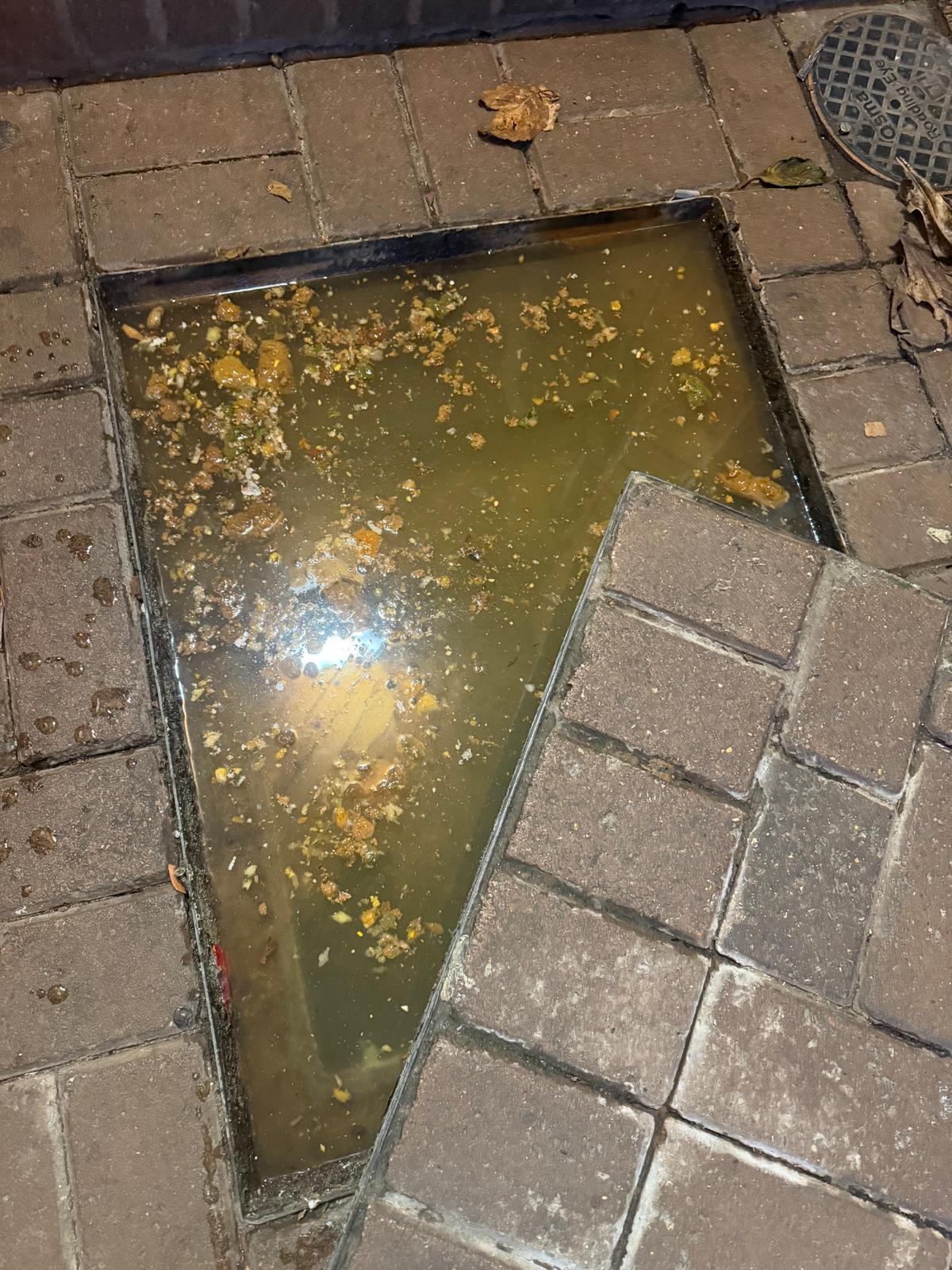 Before: Blocked Manhole
