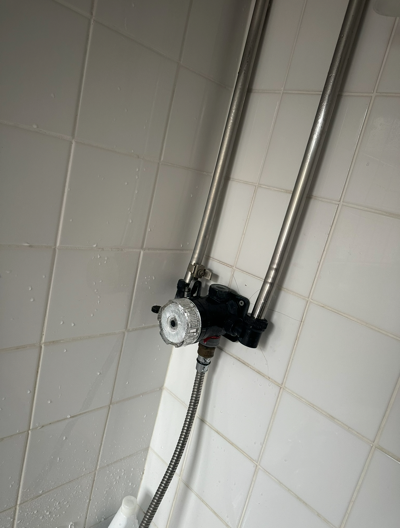 Before: Exposed Thermostatic shower Valve